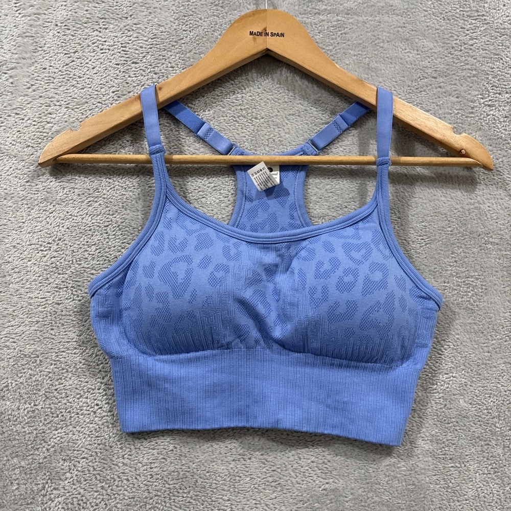 90 Degree by Reflex Sports Bra Womens Small Animal Print Racerback Safari Trail